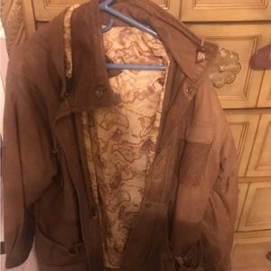 Vintage Oversized Leather Bomber